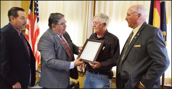Huerfano County Commissioners Board Honor Chaparral Construction