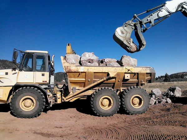Rock & Dirt Hauling Capabilities by Chaparral Construction