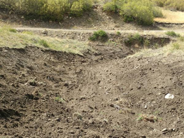 Same Drainage after Erosion Control Measures prior to Re-Vegetation