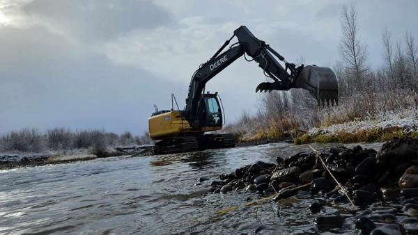 River restoration at Chuck Lewis State Wildlife Area